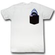 Jaws Shirt Great White Pocket Adult White Tee T-Shirt