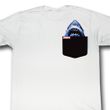 Jaws Shirt Great White Pocket Adult White Tee T-Shirt