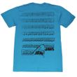 Jaws Shirt Jaw Music Notes Adult Turquoise Tee T-Shirt