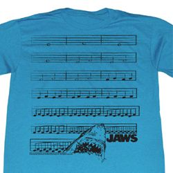Jaws Shirt Jaw Music Notes Adult Turquoise Tee T-Shirt Jaws Shirt Jaw Music Notes Adult Turquoise Tee T-Shirt