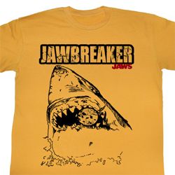 Jaws Shirt Jawbreaker Adult Orange Tee T-Shirt Jaws Shirt Jawbreaker Adult Orange Tee T-Shirt