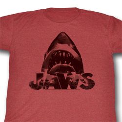 Jaws Shirt Jaws Adult Heather Red Tee T-Shirt Jaws Shirt Jaws Adult Heather Red Tee T-Shirt