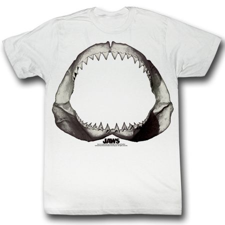 Jaws Shirt Jaws Adult White Tee T-Shirt
