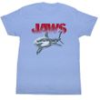 Jaws Shirt Jaws Halftone Adult Light Blue Tee T-Shirt