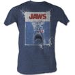 Jaws Shirt Jaws Population Adult Blue Tee T-Shirt