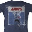 Jaws Shirt Jaws Population Adult Blue Tee T-Shirt