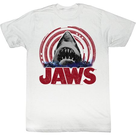 Jaws Shirt Jaws Spiral Adult White Tee T-Shirt