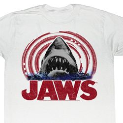 Jaws Shirt Jaws Spiral Adult White Tee T-Shirt Jaws Shirt Jaws Spiral Adult White Tee T-Shirt