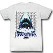 Jaws Shirt Jawsome Adult White Tee T-Shirt