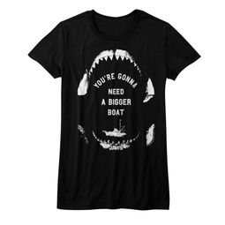 Jaws Shirt Juniors Bigger Boat Black T-Shirt Jaws Shirt Juniors Bigger Boat Black T-Shirt