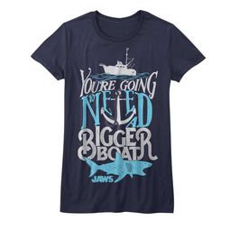 Jaws Shirt Juniors Bigger Boat Navy T-Shirt Jaws Shirt Juniors Bigger Boat Navy T-Shirt