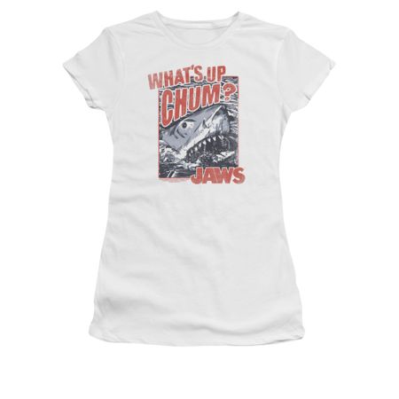 Jaws Shirt Juniors Block Chum White T-Shirt