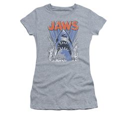 Jaws Shirt Juniors Comic Splash Athletic Heather T-Shirt Jaws Shirt Juniors Comic Splash Athletic Heather T-Shirt