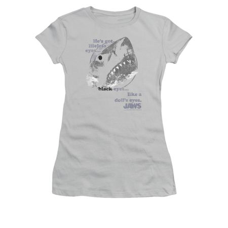Jaws Shirt Juniors Doll's Eyes Silver T-Shirt