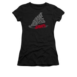 Jaws Shirt Juniors Dorsal Text Black T-Shirt Jaws Shirt Juniors Dorsal Text Black T-Shirt
