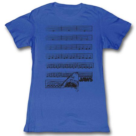 Jaws Shirt Juniors Sheet Music Royal T-Shirt