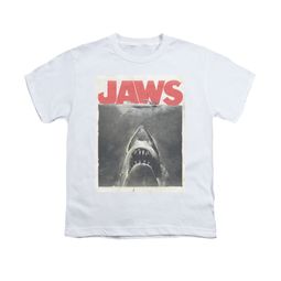 Jaws Shirt Kids Block Classic Fear White T-Shirt Jaws Shirt Kids Block Classic Fear White T-Shirt