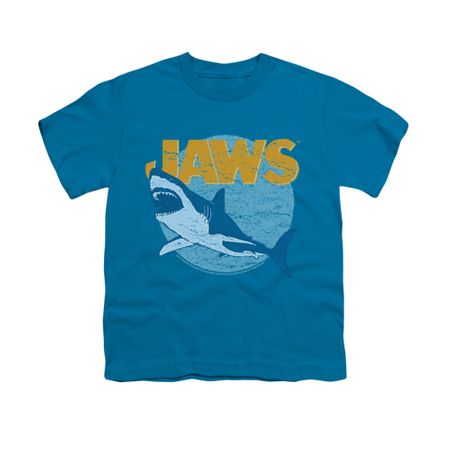 Jaws Shirt Kids Day Glow Turquoise T-Shirt
