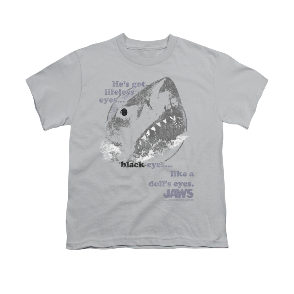 Jaws Shirt Kids Doll's Eyes Silver TShirt Jaws Doll's Eyes Shirts