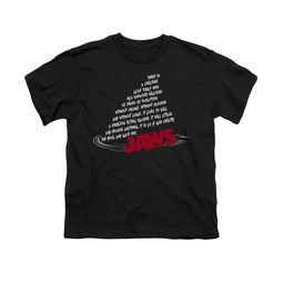 Jaws Shirt Kids Dorsal Text Black T-Shirt Jaws Shirt Kids Dorsal Text Black T-Shirt