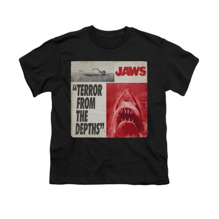 Jaws Shirt Kids Terror Black T-Shirt
