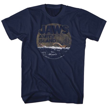 Jaws Shirt Late Swim Navy Blue T-Shirt