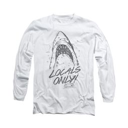 Jaws Shirt Locals Only Long Sleeve White Tee T-Shirt Jaws Shirt Locals Only Long Sleeve White Tee T-Shirt