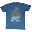 Jaws Shirt Nice To Eat You Adult Blue Heather Tee T-Shirt