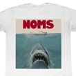 Jaws Shirt Noms Adult White Tee T-Shirt