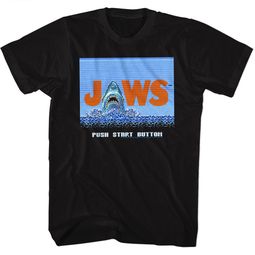 Jaws Shirt Push Start Button Black T-Shirt Jaws Shirt Push Start Button Black T-Shirt