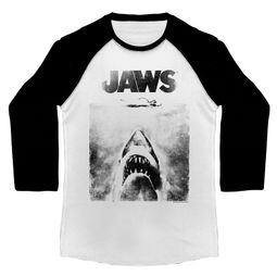 Jaws Shirt Raglan Jaws Below White/Black Shirt Jaws Shirt Raglan Jaws Below White/Black Shirt