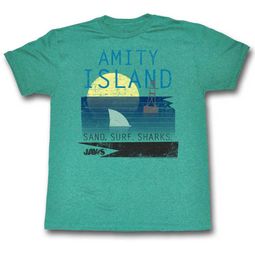 Jaws Shirt Sand Surf & Sharks Heather Jade T-Shirt Jaws Shirt Sand Surf & Sharks Heather Jade T-Shirt