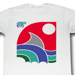 Jaws Shirt Shark 70s Jaws Adult Silver Tee T-Shirt Jaws Shirt Shark 70s Jaws Adult Silver Tee T-Shirt