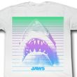 Jaws Shirt Shark Blends Adult White Tee T-Shirt