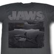 Jaws Shirt Shark Boat Adult Charcoal Tee T-Shirt