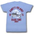 Jaws Shirt Shark Hunt Adult Light Blue Tee T-Shirt