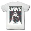 Jaws Shirt Shark Jaws Adult White Tee T-Shirt