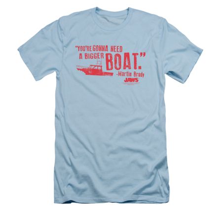 Jaws Shirt Slim Fit Bigger Boat Light Blue T-Shirt