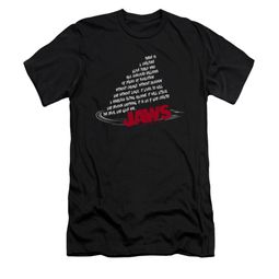 Jaws Shirt Slim Fit Dorsal Text Black T-Shirt Jaws Shirt Slim Fit Dorsal Text Black T-Shirt