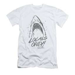 Jaws Shirt Slim Fit Locals Only White T-Shirt Jaws Shirt Slim Fit Locals Only White T-Shirt
