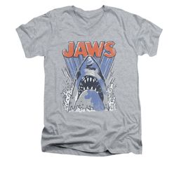 Jaws Shirt Slim Fit V-Neck Comic Splash Athletic Heather T-Shirt Jaws Shirt Slim Fit V-Neck Comic Splash Athletic Heather T-Shirt