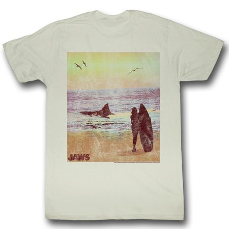 Jaws Shirt Surfside Adult Dirty White Tee T-Shirt