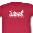 Jaws Shirt Swim Club Adult Red Heather Tee T-Shirt