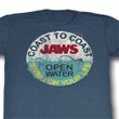 Jaws Shirt Swim For Your Life Adult Blue Tee T-Shirt