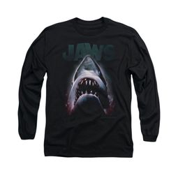 Jaws Shirt Terror In The Deep Long Sleeve Black Tee T-Shirt Jaws Shirt Terror In The Deep Long Sleeve Black Tee T-Shirt