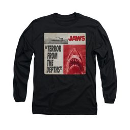 Jaws Shirt Terror Long Sleeve Black Tee T-Shirt Jaws Shirt Terror Long Sleeve Black Tee T-Shirt