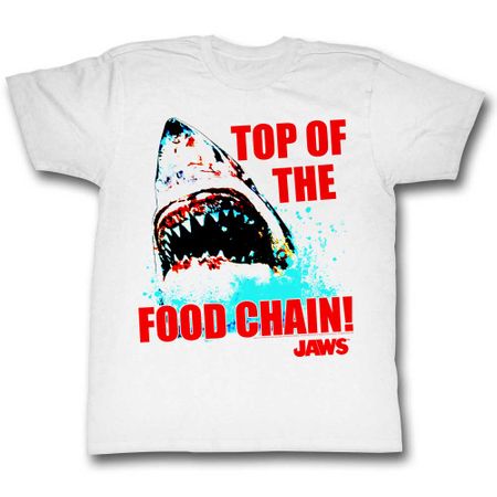 Jaws Shirt Top Of The Food Chain White T-Shirt