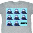 Jaws Shirt Undefeatable Adult Grey Tee T-Shirt