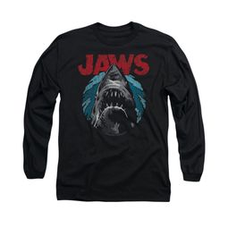 Jaws Shirt Water Circle Long Sleeve Black Tee T-Shirt