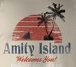 Jaws T-shirt Amity Island Adult Dirty White Tee Shirt